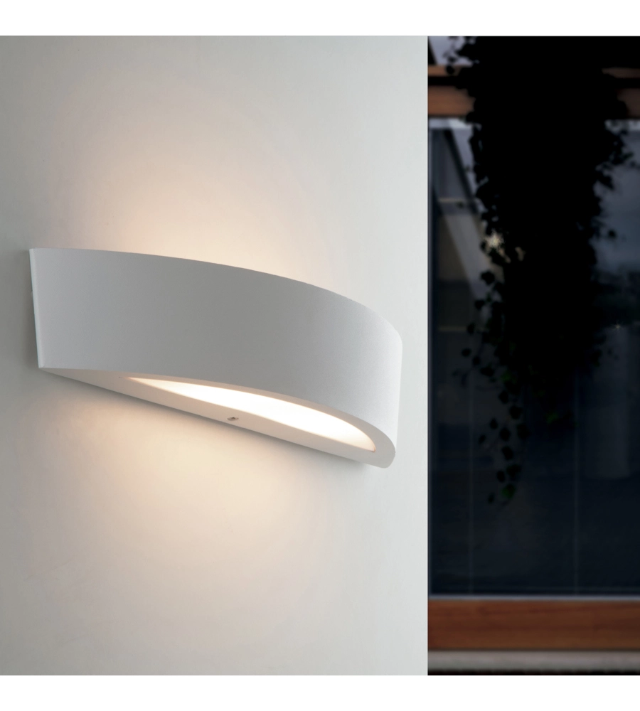 APPLIQUE "TUCSON" PER ESTERNI IN ALLUMINIO BIANCO, 40W